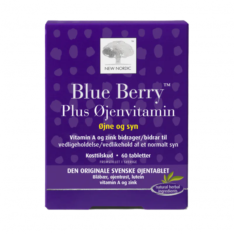 New Nordic Blue Berry Plus Øyevitamin 60 tabletter