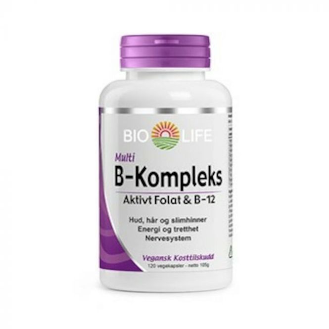 Hovedbilde Bio-Life B-kompleks 120 kapsler