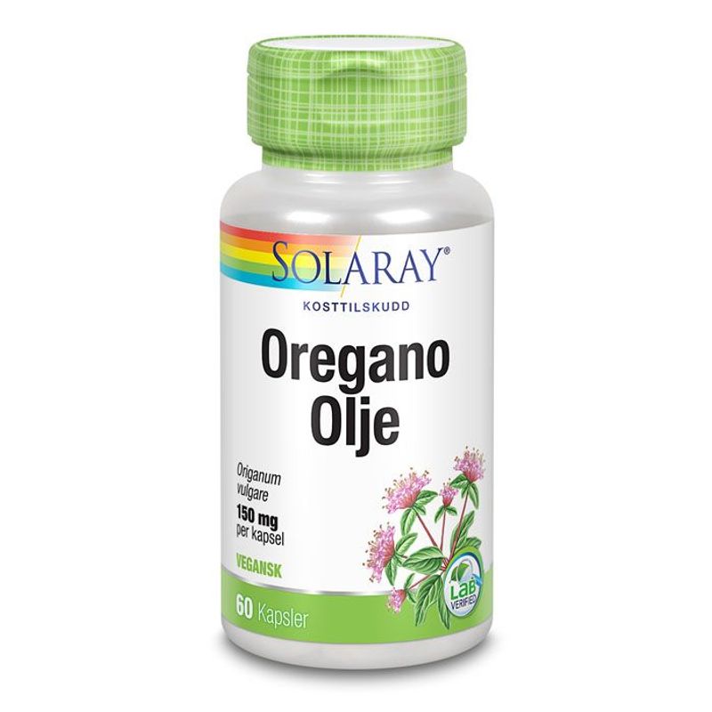 Solaray Oregano Olje 150 mg 60 kapsler