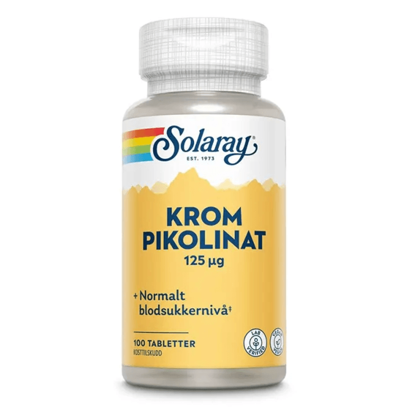 Solaray Krom Pikolinat 125 mcg 100 tabletter