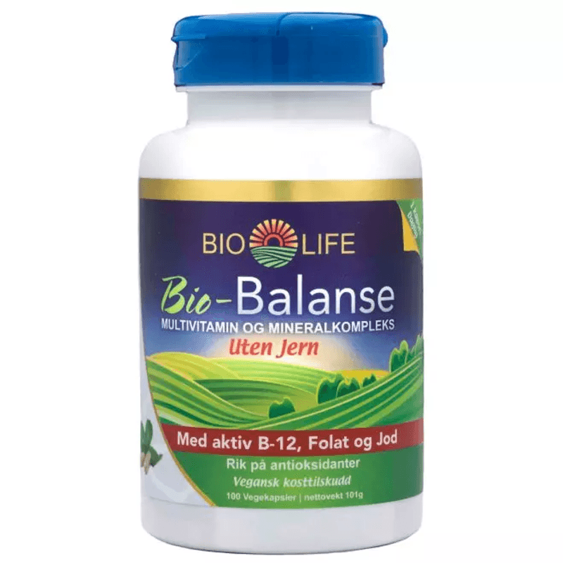 Bio-Life Bio-Balanse uten jern 100 kapsler