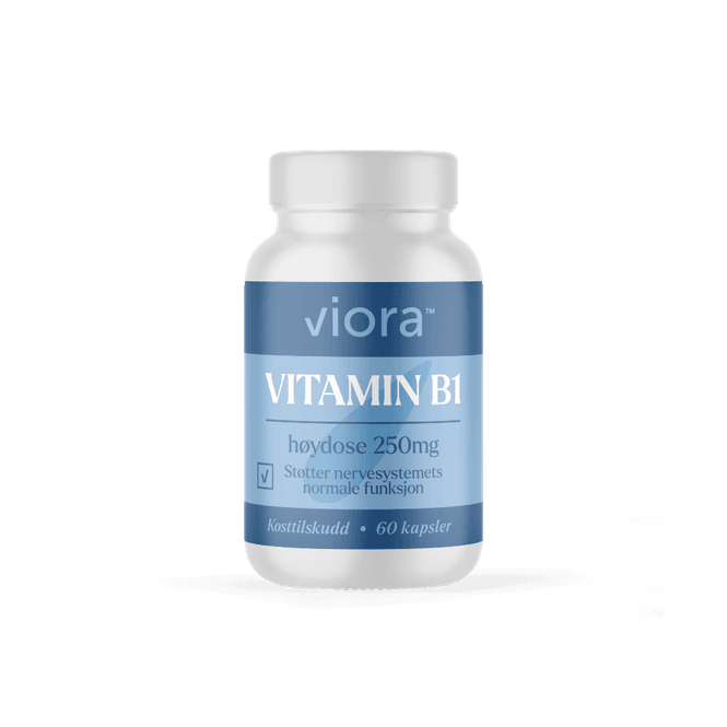Hovedbilde Viora Vitamin B1 høydose 250 mg 60 kapsler