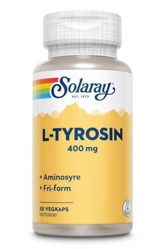 Solaray L-Tyrosin 400 mg 50 kapsler